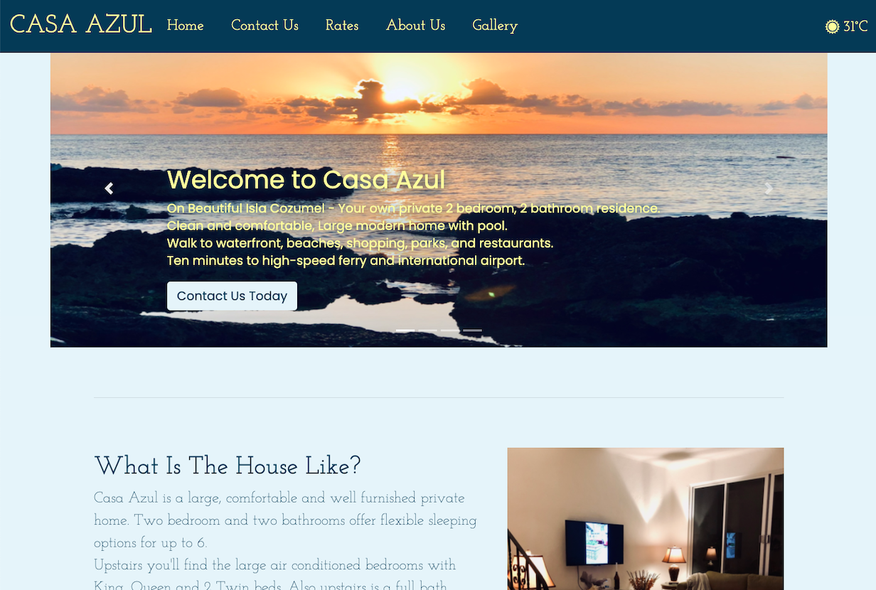 Photo of Vacation Home Page